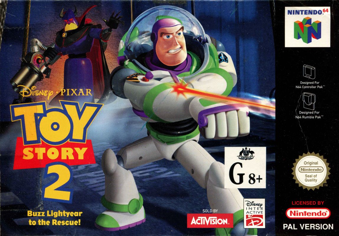 Toy Story 2 box art for Nintendo 64